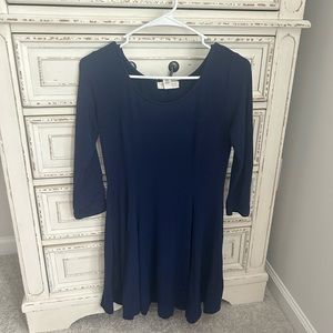 Forever 21 blue flowy dress medium